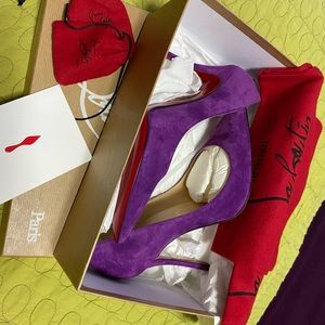 Authentic brand New suede purple Christian Louboutin heels